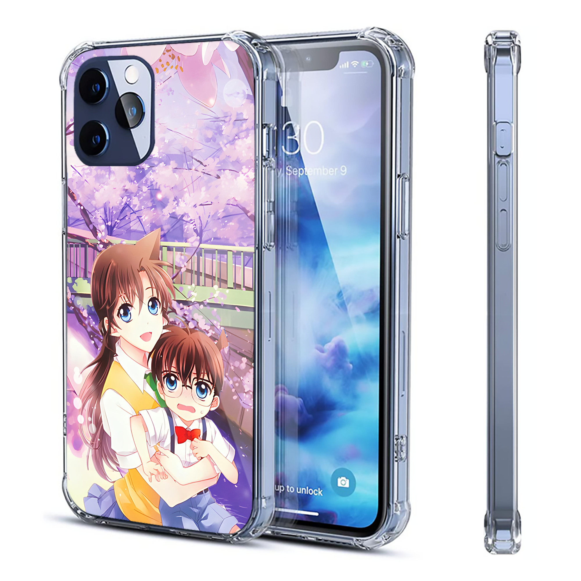（画像用） 名探偵コナン Detective Conan 【iPhone 12シリーズ対応】透明スマホケース（クリアソフトケース）